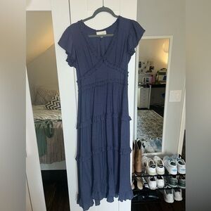 Long Navy Blue Pitch Dress